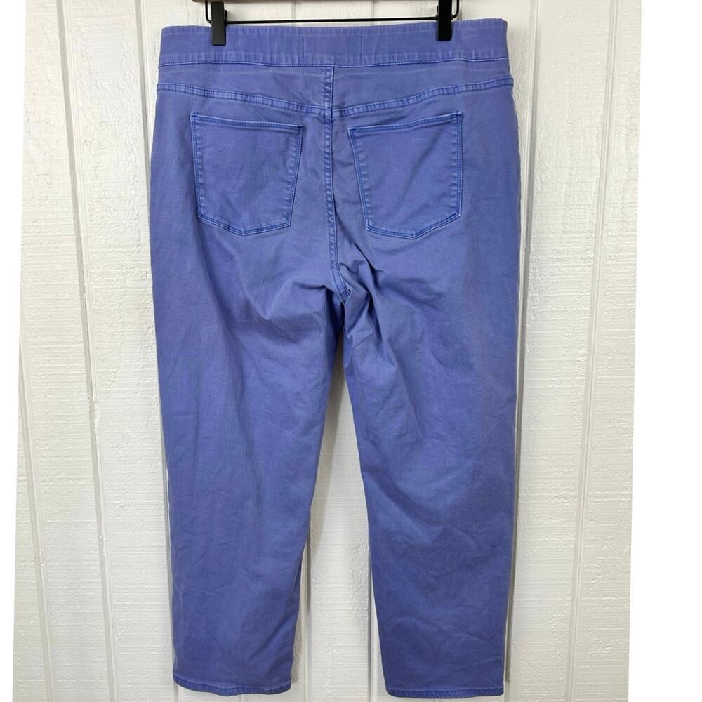 Soft Surroundings Periwinkle Pull On Jeggings Jean Women L Slim Straight Stretch - Picture 4 of 5